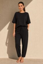 Set Viscose Loungewear in Black