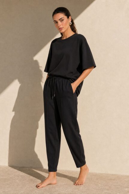 Set Viscose Loungewear in Black