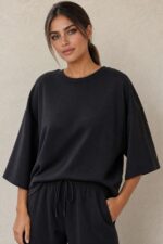 Set Viscose Loungewear in Black