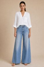 North Crepe Mao Neck Oversized Πουκαμίσα κωδ:1926 Χαρακτηριστικά Γραμμή: Άνετη / Oversized Γιακάς: Mao neck V λαιμόκοψη με κουμπιά Τσέπη στο μπροστινό μέρος Roll-up μανίκια με κουμπάκι Ασύμμετρο μήκος Ανάλαφρο crepe ύφασμα Non Iron – δεν απαιτεί σιδέρωμα One Size – καλύπτει έως X-Large Περιφέρεια στήθους έως περίπου 120 cm Ενδεικτικές Διαστάσεις Μέγεθος Στήθος Μήκος εμπρός Μήκος πίσω One Size έως 120 cm ~68 cm ~74 cm Τα μήκη είναι ενδεικτικά με βάση τη γραμμή του συγκεκριμένου σχεδίου. Οδηγίες Φροντίδας Πλύσιμο έως 30°C Χωρίς στύψιμο Φυσικό στέγνωμα Non Iron