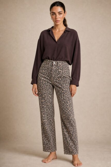 Animal Print Cotton Jeans Κωδ:15926 Χαρακτηριστικά Προϊόντος • Animal / leopard print σε φυσικές καφέ & μαύρες αποχρώσεις • Μαλακό βαμβακερό denim • Ελαστική ύφανση για μεγαλύτερη άνεση • Ψηλόμεση εφαρμογή • Ίσια, άνετη γραμμή • Κλείσιμο με κουμπί και φερμουάρ • Πλαϊνές τσέπες μπροστά • Τσέπες πίσω • Belt loops στη μέση • Άνετο για πολύωρη καθημερινή χρήση • Διαθέσιμο σε XS/S – M/L – L/XL – XL/XXL Διαστάσεις ΜΕΓΕΘΟΣ ΜΕΣΗ ΠΕΡΙΦΕΡΕΙΑ ΜΗΚΟΣ XS/S ~66–72 cm ~92–100 cm ~98 cm M/L ~72–80 cm ~100–108 cm ~99 cm L/XL ~80–88 cm ~108–116 cm ~100 cm XL/XXL ~88–96 cm ~116–124 cm ~101 cm Σύνθεση • Cotton blend denim με ελαστικότητα Φροντίδα • Πλύσιμο έως 30°C • Στύψιμο σε χαμηλές στροφές • Πλύσιμο και άπλωμα από την ανάποδη για καλύτερη διατήρηση του print • Αποφύγετε το στεγνωτήριο • Σιδέρωμα σε χαμηλή θερμοκρασία, εφόσον χρειάζεται