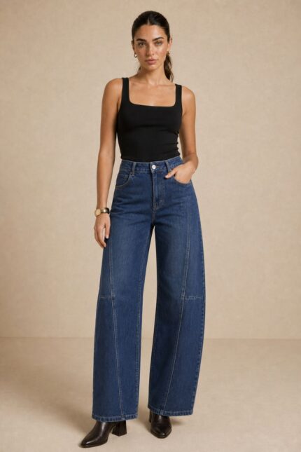 Nasia Barrel Jeans κωδ:169926 Χαρακτηριστικά Προϊόντος • ψηλόμεση εφαρμογή • Μοντέρνα barrel γραμμή • Μαλακό βαμβακερό denim • Ελαστική σύνθεση για μεγαλύτερη άνεση • Κάθετες διακοσμητικές ραφές μπροστά • Κλασικές πλαϊνές τσέπες • Πίσω τσέπες • Κλείσιμο με κουμπί και φερμουάρ • Άνετη εφαρμογή στο πόδι • Μεγέθη XS – S – M – L – XL Διαστάσεις ΜΕΓΕΘΟΣ ΜΕΣΗ ΠΕΡΙΦΕΡΕΙΑ XS 64–68 cm 88–92 cm S 68–72 cm 92–96 cm M 72–76 cm 96–100 cm L 76–82 cm 100–106 cm XL 82–88 cm 106–112 cm Σύνθεση • Cotton blend denim • Ελαστικό ύφασμα • Μαλακή και άνετη αίσθηση Φροντίδα • Πλύσιμο έως 30°C • Στύψιμο έως 600 στροφές • Πλύσιμο και άπλωμα από την ανάποδη • Αποφύγετε το στέγνωμα σε απευθείας ηλιακή ακτινοβολία • Το πρώτο πλύσιμο να γίνεται ξεχωριστά, λόγω της βαφής του denim • Συνιστάται πλύσιμο με παρόμοια σκούρα χρώματα