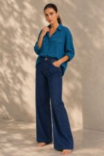 Mass Cargo Crepe Shirt κωδ:10630 Χαρακτηριστικά Μαλακό crepe ύφασμα Άνετη / relaxed γραμμή Κλασικός γιακάς Κουμπιά μπροστά Roll-up μανίκια με κουμπί Πιέτα στην πλάτη Ελαφρύ και άνετο στην εφαρμογή Non-iron / easy-care ύφασμα One Size Καλύπτει έως Large/Plus Διαστάσεις ΜΕΓΕΘΟΣ ΣΤΗΘΟΣ ΜΕΣΗ ΜΗΚΟΣ One Size έως 115 cm έως 112 cm ~72–74 cm Φροντίδα Πλύσιμο έως 30°C σε ήπιο πρόγραμμα. Χαμηλές στροφές και χωρίς στύψιμο. Δεν χρειάζεται σιδέρωμα υπό φυσιολογικές συνθήκες, εφόσον απλωθεί σωστά μετά το πλύσιμο. Όχι στεγνωτήριο.
