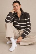 Julia Knitted Jumper in Brown