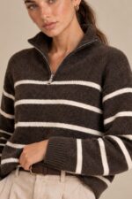 Julia Knitted Jumper in Brown