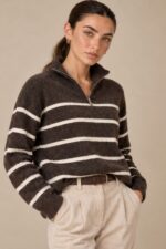 Julia Knitted Jumper in Brown